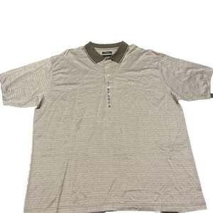 Croft & Barrow Men's XXL Green Herringbone Double Mercerized Cotton Polo Shirt